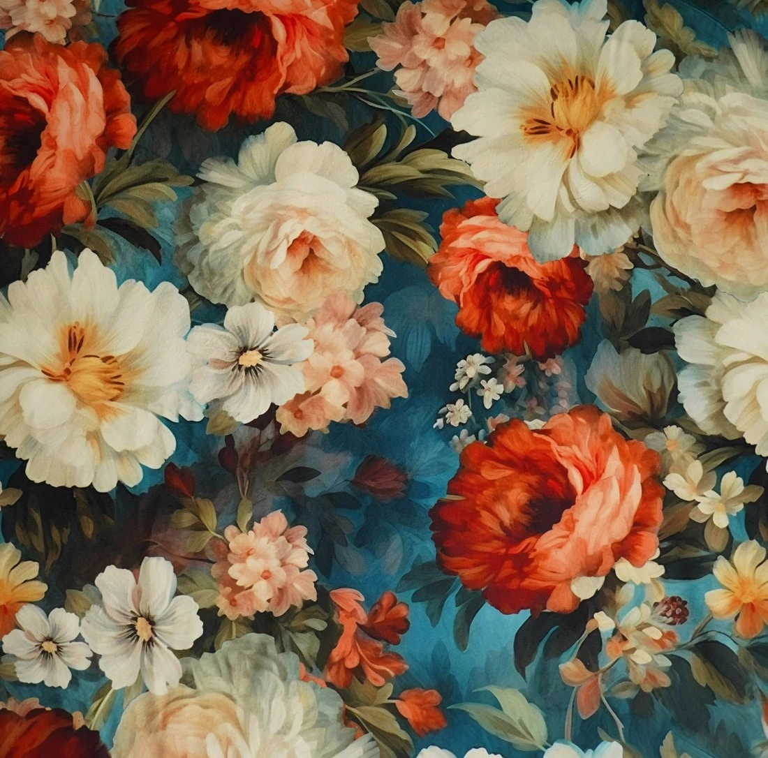 elegancka tkanina moody floral do salonu