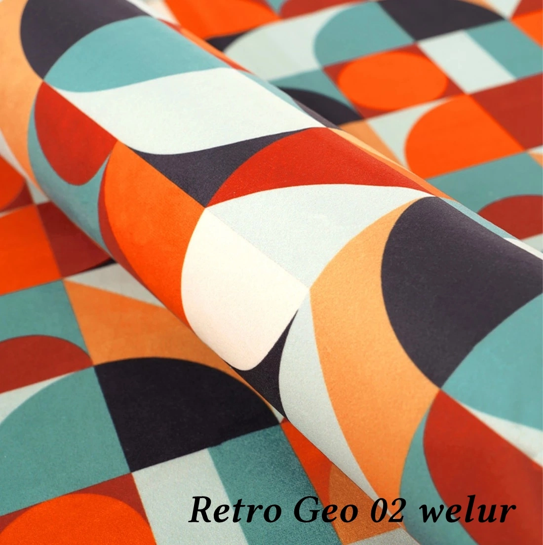 elegancki welur geometryczny