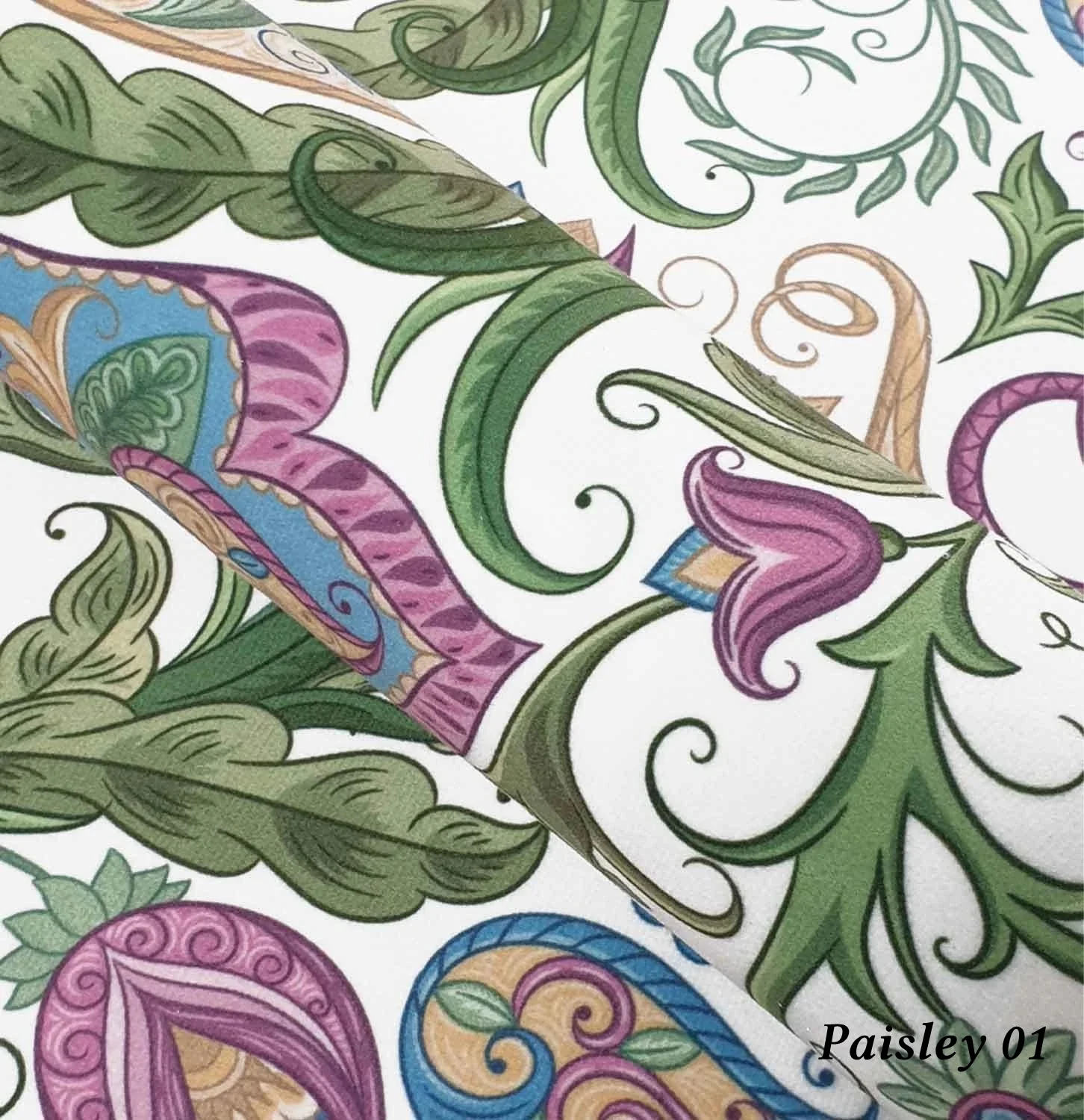 Tkanina Paisley – układ materiału 01