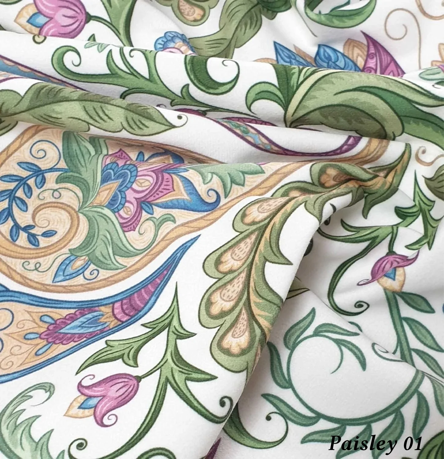 Tkanina Paisley – układ materiału 02