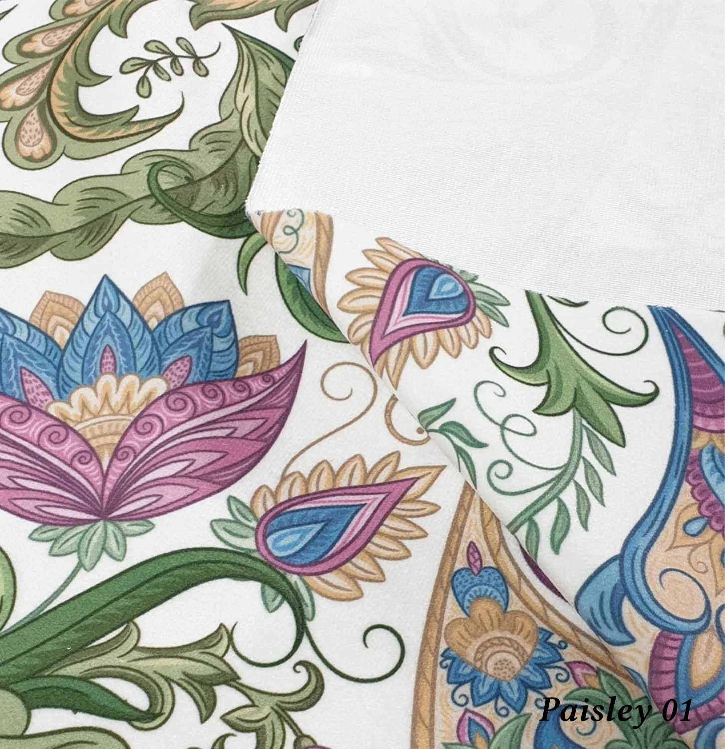 Tkanina Paisley – układ materiału 03